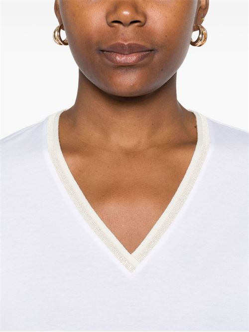 T-shirt donna con scollo a V Fabiana Filippi | JED225F862L69621